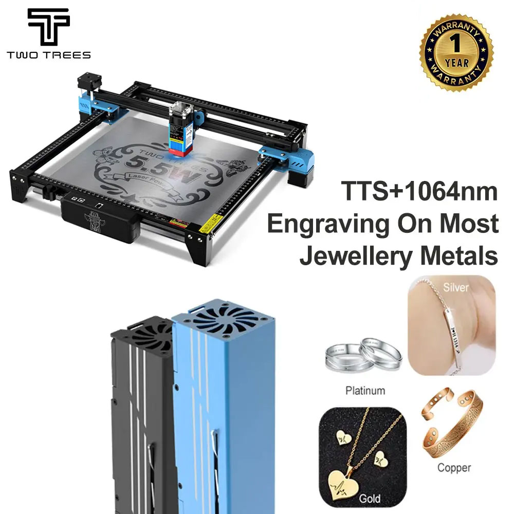 Industrial Laser Cutting Machine - TWOTREES TTS-55 Lazer Kazıma Makinesi Wifi