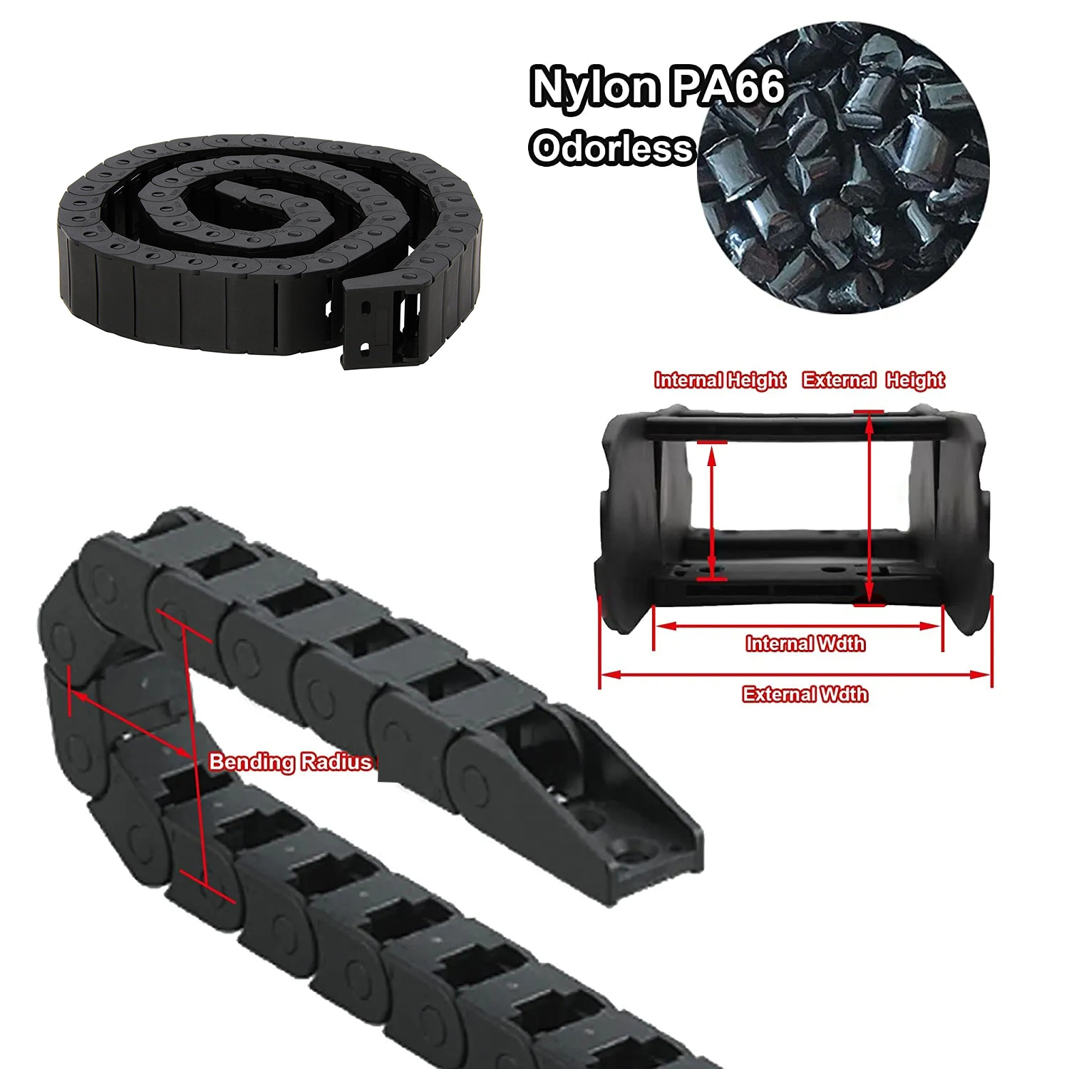 10x15mm 15x30mm 15x50mm 18x25m - Drag Chain Cnc incelemesi ve fiyatı