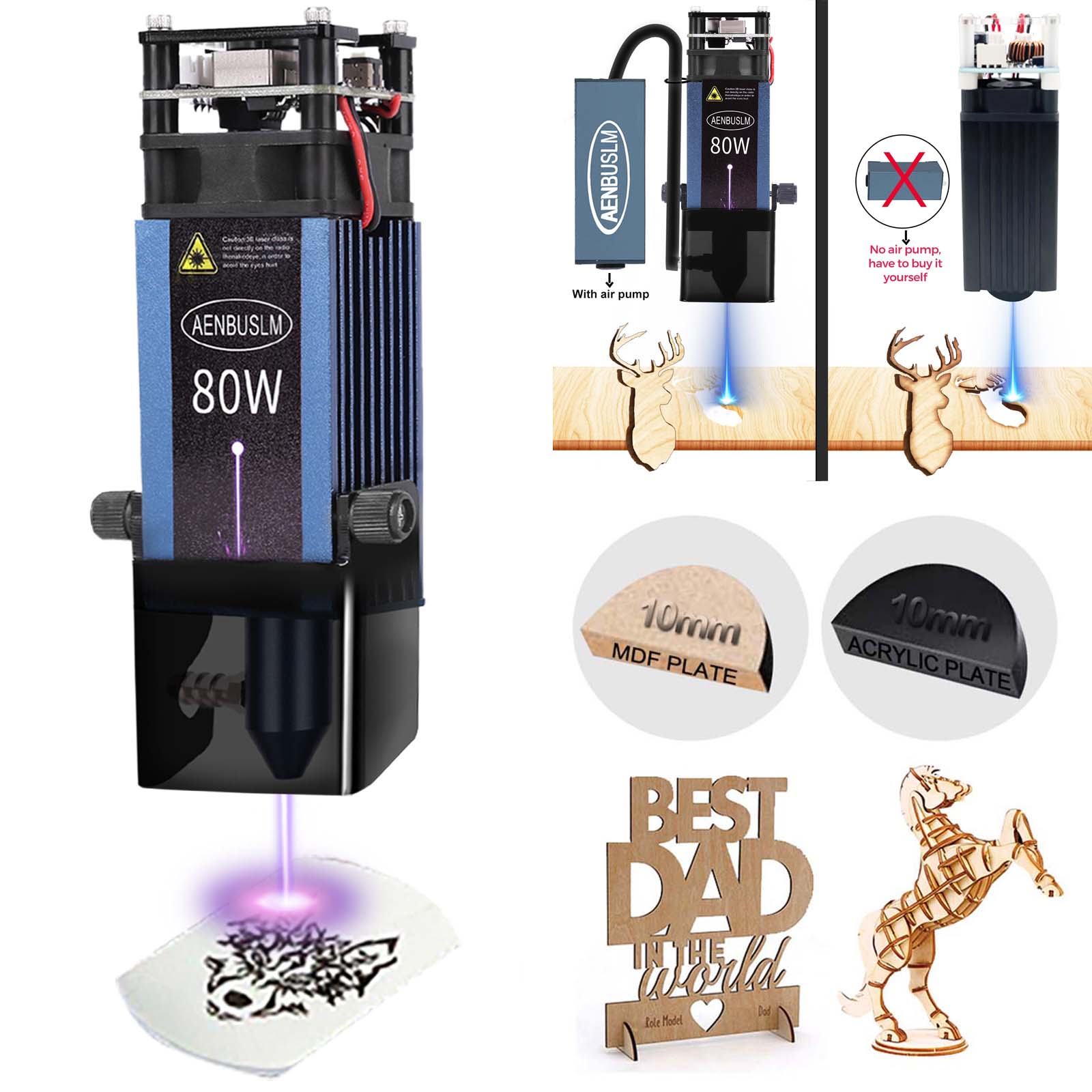 AENBUSLM 40W 80W Lazer Kesim M - Industrial Laser Engraver incelemesi ve fiyatı