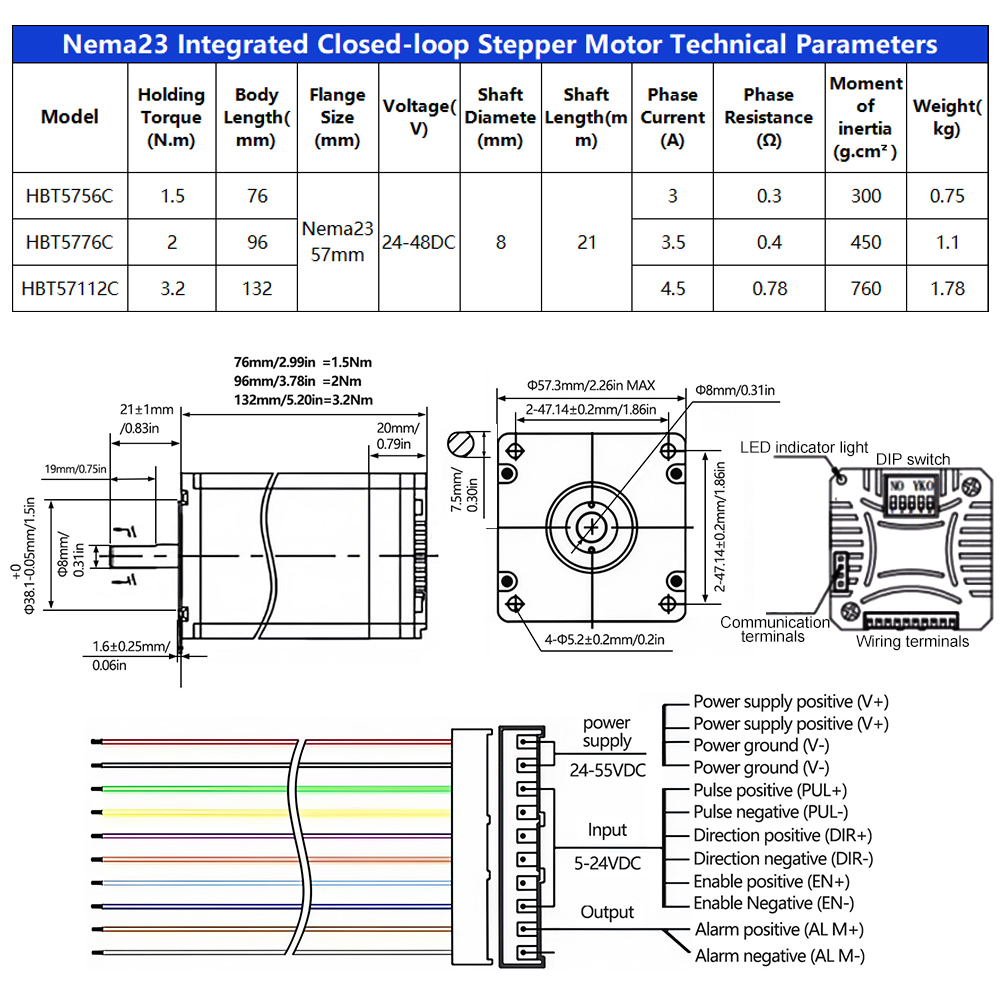 57mm Nema23 Kapalı Döngü Dişli - Stepper Driver Cnc incelemesi ve fiyatı