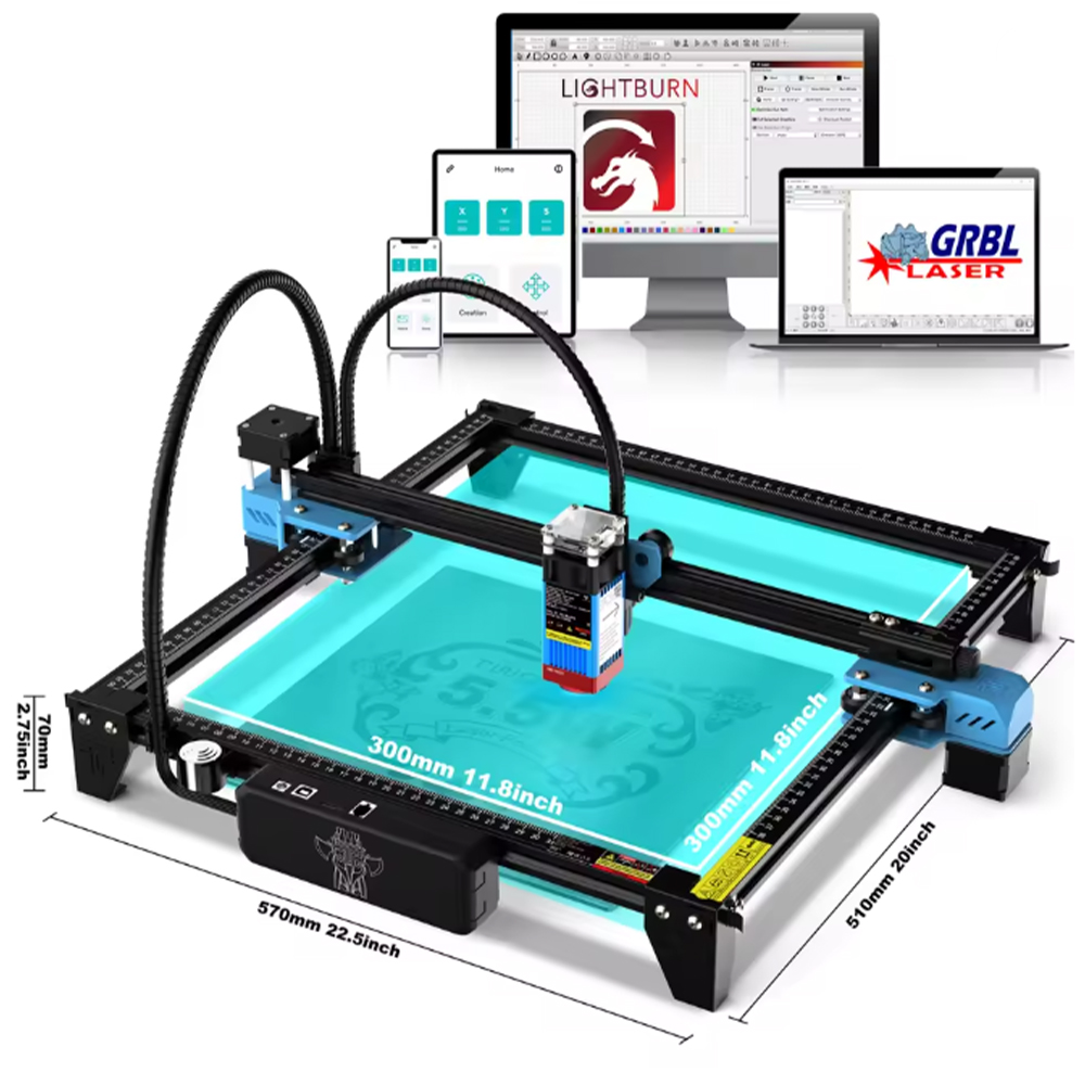 TwoTrees TTS-55 Pro/TTS-10 Pro - Industrial Laser Engraver incelemesi ve fiyatı